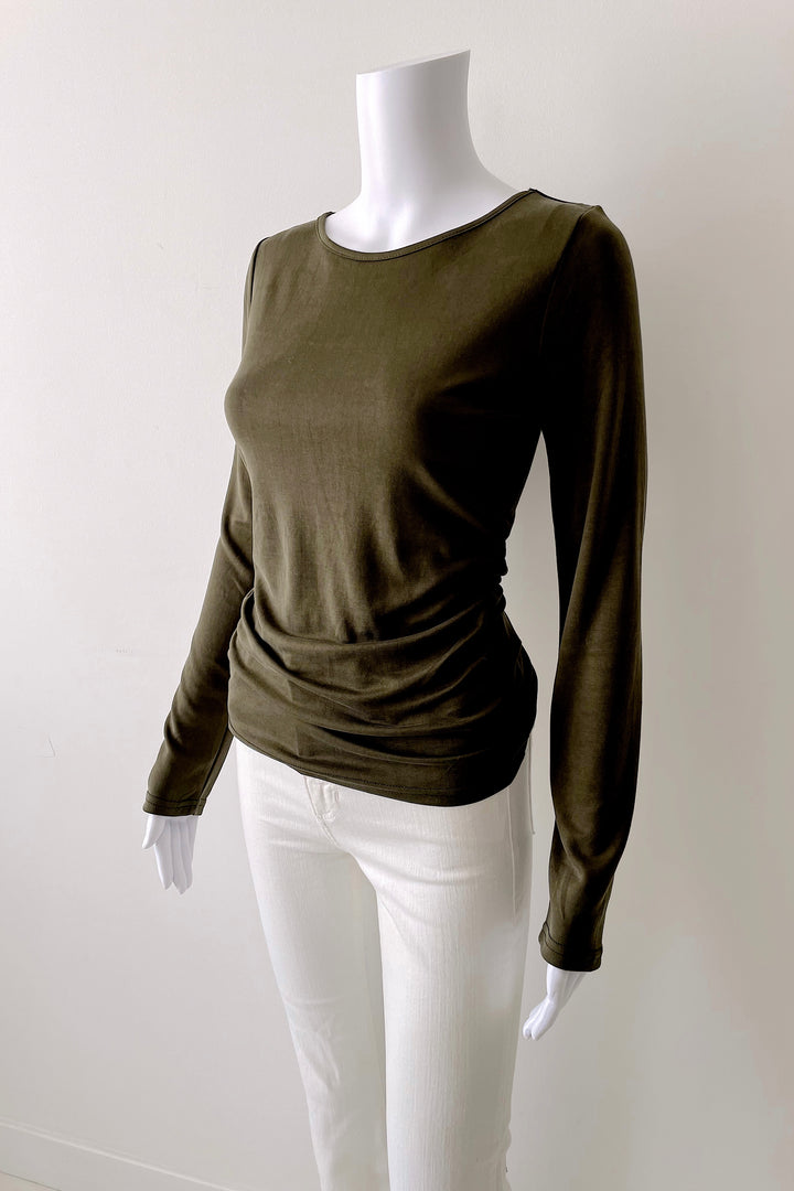 SADIE KNIT TOP IN OLIVE