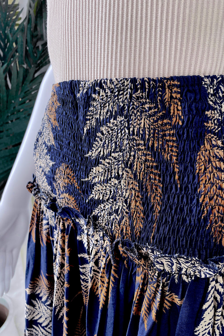 CELIA TROPICAL MAXI SKIRT IN NAVY